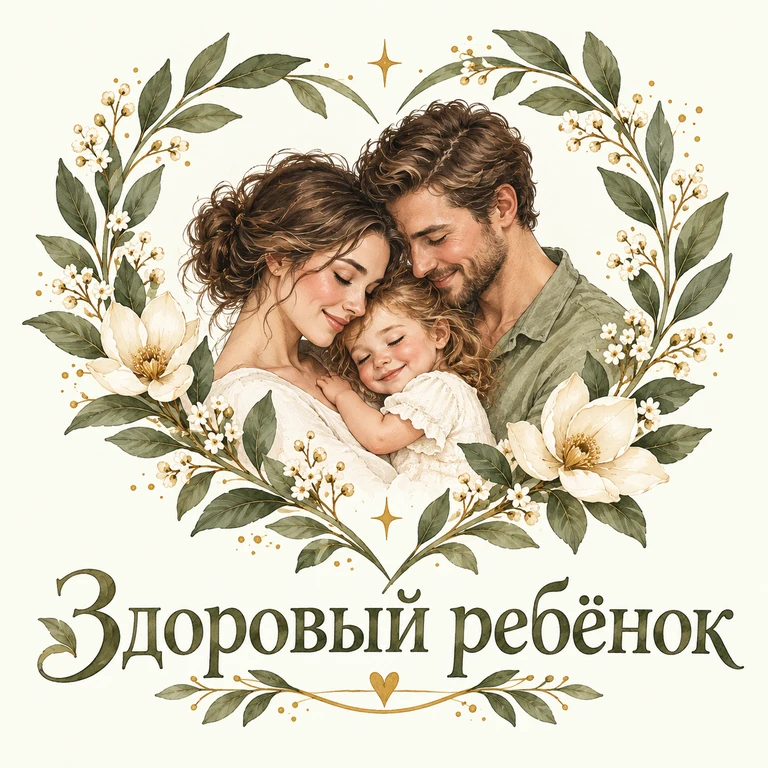 Авторская иллюстрация для карточки «Здоровый ребёнок — на Лизюкова» — массаж в Воронеже