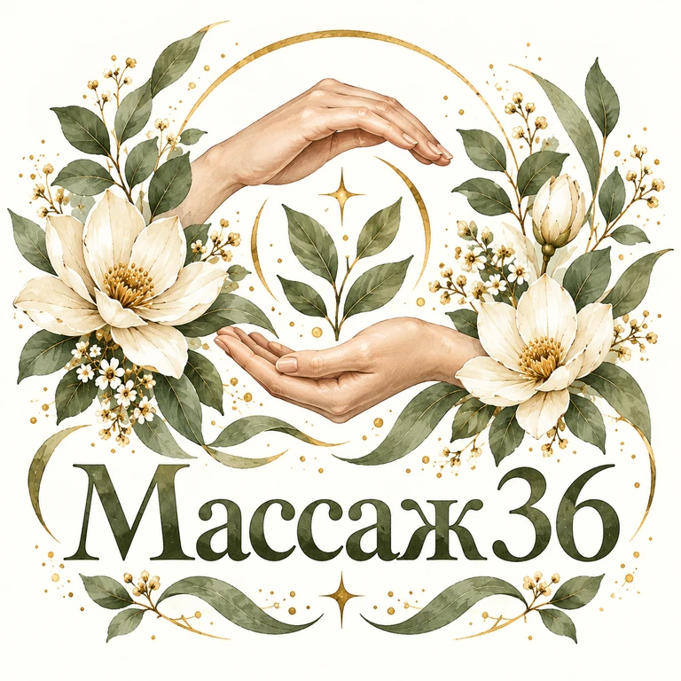Авторская иллюстрация для карточки «Массаж 36» — массаж в Воронеже